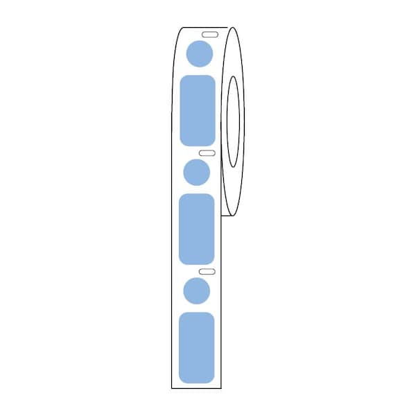 Label/Dot Combo Roll, Cryo, Direct Thermal, 24x13mm & 9.5mm Dot, for 1.5mL Tubes, Green, 500PK